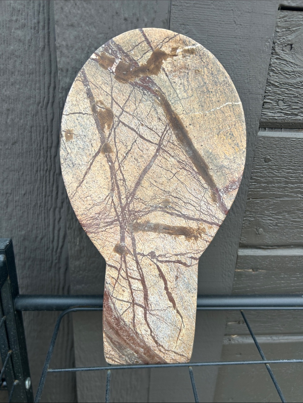 Hand Crafted Rainforest Marble Stone Spoon Rest